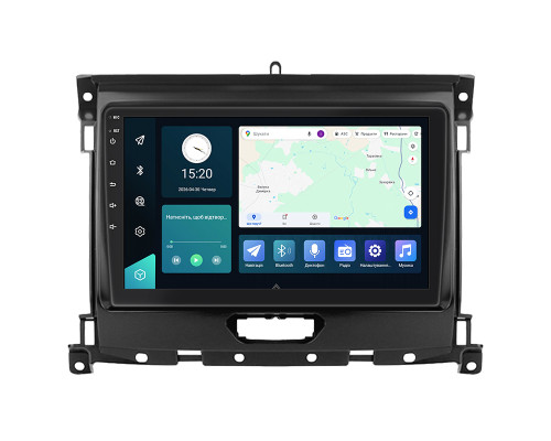 Штатная магнитола Lesko для Ford Ranger III Рестайлинг 2 2019-2023 экран 9" 4/64Gb 4G Wi-Fi GPS Top