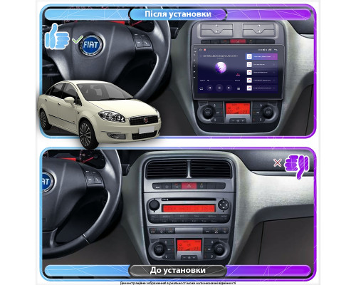 Штатная магнитола Lesko для Fiat Linea  2006-2018 экран 9" 6/128Gb 4G Wi-Fi GPS Top