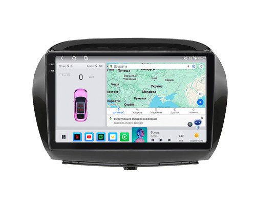 Штатная магнитола Lesko для Honda FR-V  2004-2009 экран 10" 4/64 QLED CarPlay 4G Wi-Fi GPS 360 Prime