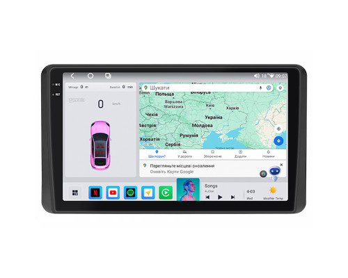 Штатная магнитола Lesko для Kia Sportage V 2021- н.в экран 10" 4/64 QLED CarPlay 4G Wi-Fi GPS 360 Prime