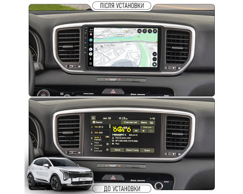 Штатная магнитола Lesko для Kia Sportage V 2021- н.в экран 10" 4/32Gb 4G Wi-Fi GPS Top
