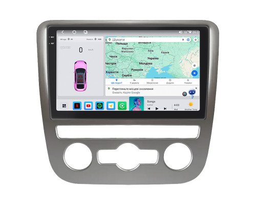 Штатная магнитола Lesko для Volkswagen Scirocco R I Auto A/C 2009-2014 экран 9" 4/64Gb CarPlay 4G Wi-Fi GPS Prime