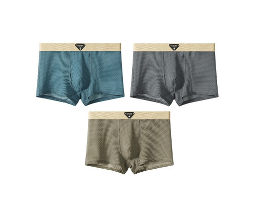 Набор мужских трусов боксеров B6425 Olive/Blue/Gray из 3 шт 3XL