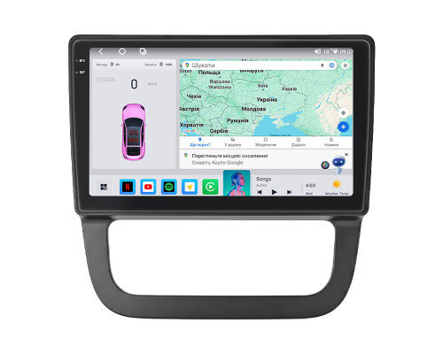 Штатная магнитола Lesko для Volkswagen Golf V Auto AC 2003-2009 экран 10" 4/64 QLED CarPlay 4G Wi-Fi GPS 360 Prime