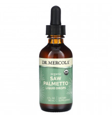 Со пальметто, Saw Palmetto, Dr. Mercola, органік, рідкі краплі, 60 мл