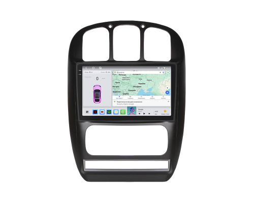 Штатная магнитола Lesko для Chrysler Voyager IV 2000-2004 экран 10" 4/64 QLED CarPlay 4G Wi-Fi GPS 360 Prime
