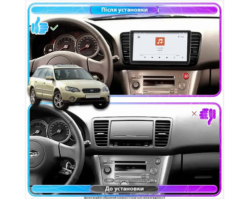 Штатная магнитола Lesko для Subaru Outback III 2003-2006 экран 9" 4/64 QLED CarPlay 4G Wi-Fi GPS 360 Prime