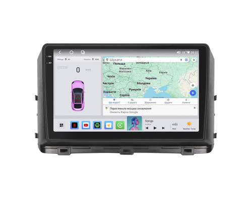 Штатная магнитола Lesko для Kia Ceed III Рестайлинг 2021-н.в. экран 10" 4/64 QLED CarPlay 4G Wi-Fi GPS 360 Prime