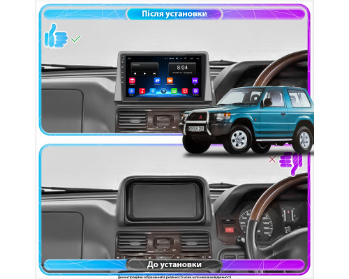 Штатная магнитола Lesko для Mitsubishi Pajero II 1991-1997 экран 9" 2/32Gb Wi-Fi GPS Base
