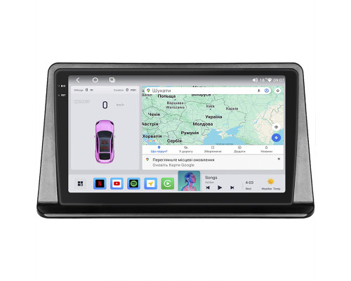Штатная магнитола Lesko для Mitsubishi Pajero II 1991-1997 экран 9" 4/64 QLED CarPlay 4G Wi-Fi GPS 360 Prime