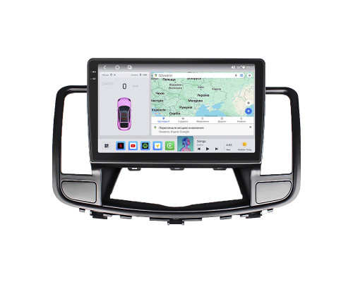 Штатная магнитола Lesko для Nissan Teana II 2008-2011 экран 10" 4/64 QLED CarPlay 4G Wi-Fi GPS 360 Prime