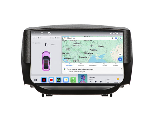 Штатная магнитола Lesko для Ford EcoSport I 2014-2018 экран 9" 4/64 QLED CarPlay 4G Wi-Fi GPS 360 Prime