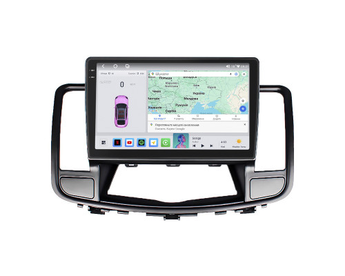 Штатная магнитола Lesko для Nissan Teana II Рестайлинг 2011-2014 экран 10" 4/64 QLED CarPlay 4G Wi-Fi GPS 360 Prime