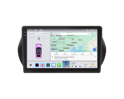 Штатная магнитола Lesko для Peugeot Bipper  2008-2018 экран 10" 4/64 QLED CarPlay 4G Wi-Fi GPS 360 Prime