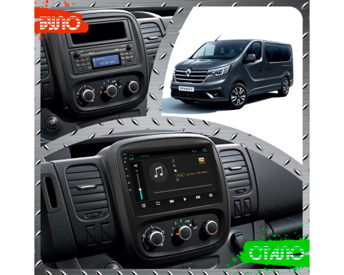 Штатная магнитола Lesko для Renault Trafic III Рестайлинг 2021-н.в экран 9" 2/32Gb CarPlay 4G Wi-Fi GPS Prime