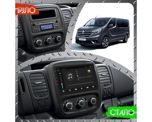 Штатная магнитола Lesko для Renault Trafic III Рестайлинг 2021-н.в экран 9" 6/128Gb 4G Wi-Fi GPS Top