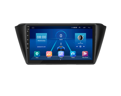 Штатная магнитола Lesko для Skoda Fabia III 2014-2018 экран 9" 6/128Gb 4G Wi-Fi GPS Top