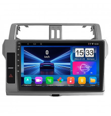 Штатная магнитола Lesko для Toyota Land Cruiser Prado 150 Series Рестайлинг 1 2013-2017 экран 10" 2/32Gb Wi-Fi GPS Base
