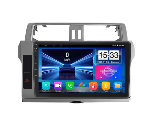 Штатная магнитола Lesko для Toyota Land Cruiser Prado 150 Series Рестайлинг 1 2013-2017 экран 10" 2/32Gb Wi-Fi GPS Base
