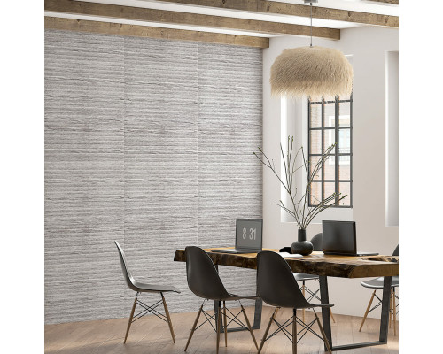 Самоклеющаяся декоративная 3D панель 700x700x5мм Белый Бамбук (071) SW-00000073