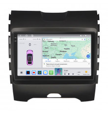 Штатная магнитола Lesko для Ford Edge II 2015-2018 экран 9" 4/64 QLED CarPlay 4G Wi-Fi GPS 360 Prime