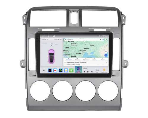 Штатная магнитола Lesko для Kia Carnival I Рестайлинг 2002-2006 экран 9" 4/64 QLED CarPlay 4G Wi-Fi GPS 360 Prime