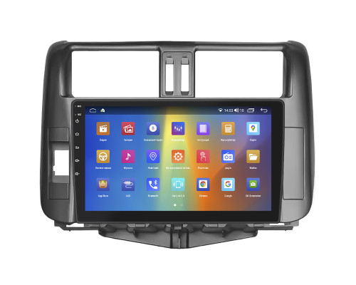 Штатная магнитола Lesko для Toyota Land Cruiser Prado 150 Series 2009-2013 экран 9" 2/32Gb CarPlay 4G Wi-Fi GPS Prime