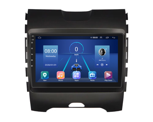 Штатная магнитола Lesko для Ford Edge II 2015-2018 экран 9" 4/64Gb 4G Wi-Fi GPS Top