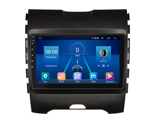 Штатная магнитола Lesko для Ford Edge II 2015-2018 экран 9" 6/128Gb 4G Wi-Fi GPS Top