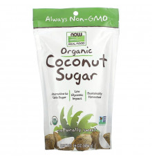 Кокосовий цукор, Coconut Sugar, NOW Foods, Real Food, органік, 454 гр