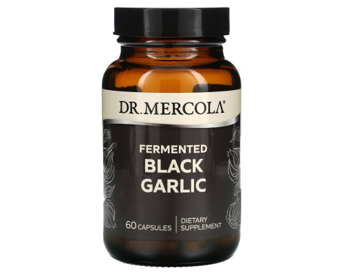 Чорний часник, Black Garlic, Dr. Mercola, ферментований, 60 капсул