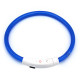 Светодиодный LED ошейник L-18 USB светящийся водоотталкивающий для собак и котов  Blue L