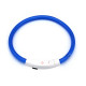 Светодиодный LED ошейник L-18 USB светящийся водоотталкивающий для собак и котов  Blue M