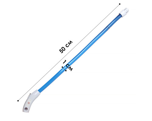 Светодиодный LED ошейник L-18 USB светящийся водоотталкивающий для собак и котов  Blue M