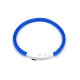 Светодиодный LED ошейник L-18 USB светящийся водоотталкивающий для собак и котов  Blue S