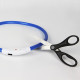 Светодиодный LED ошейник L-18 USB светящийся водоотталкивающий для собак и котов  Blue S
