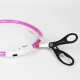 Светодиодный LED ошейник L-18 USB светящийся водоотталкивающий для собак и котов  Pink S