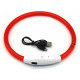 Светодиодный LED ошейник L-18 USB светящийся водоотталкивающий для собак и котов  Red L
