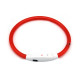 Светодиодный LED ошейник L-18 USB светящийся водоотталкивающий для собак и котов  Red M