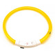 Светодиодный LED ошейник L-18 USB светящийся водоотталкивающий для собак и котов  Yellow L