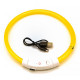 Светодиодный LED ошейник L-18 USB светящийся водоотталкивающий для собак и котов  Yellow L