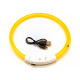 Светодиодный LED ошейник L-18 USB светящийся водоотталкивающий для собак и котов  Yellow M