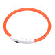 Светодиодный LED ошейник L-18 USB светящийся водоотталкивающий для собак и котов  Orange L