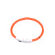 Светодиодный LED ошейник L-18 USB светящийся водоотталкивающий для собак и котов  Orange S