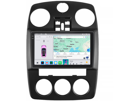 Штатная магнитола Lesko для Chrysler PT Cruiser 2000-2010 экран 9" 4/64 QLED CarPlay 4G Wi-Fi GPS 360 Prime