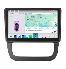 Штатная магнитола Lesko для Volkswagen Jetta V Auto AC 2005-2011 экран 10" 4/64 QLED CarPlay 4G Wi-Fi GPS 360 Prime