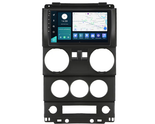 Штатная магнитола Lesko для Jeep Wrangler 2 doors 2007-2010 экран 9" 4/32Gb 4G Wi-Fi GPS Top