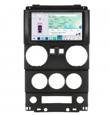 Штатная магнитола Lesko для Jeep Wrangler 2 doors 2007-2010 экран 9" 4/64 QLED CarPlay 4G Wi-Fi GPS 360 Prime