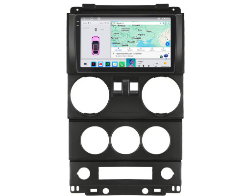 Штатная магнитола Lesko для Jeep Wrangler 2 doors 2007-2010 экран 9" 4/64 QLED CarPlay 4G Wi-Fi GPS 360 Prime