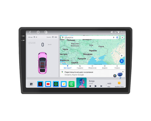 Штатная магнитола Lesko для Hyundai i40 I 2011-2015 экран 9" 4/64 QLED CarPlay 4G Wi-Fi GPS 360 Prime